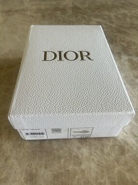 Dior White Textured (Empty) Shoe Box With New Dust Bag